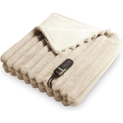 Duux, Heizdecke, Yentl Striped Elektrisch Warmtedeken 200x200 cm – 9 standen – Beige (200 x 200 cm) Duux, Heizdecke, Yentl Striped Elektrisch Warmtedeken 200x200 cm – 9 standen – Beige (200 x 200 cm)