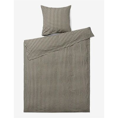 Juna Bio-Bettwäsche 140x200 - Schwarz/Sand - Bettset Juna Bio-Bettwäsche 140x200 - Schwarz/Sand - Bettset