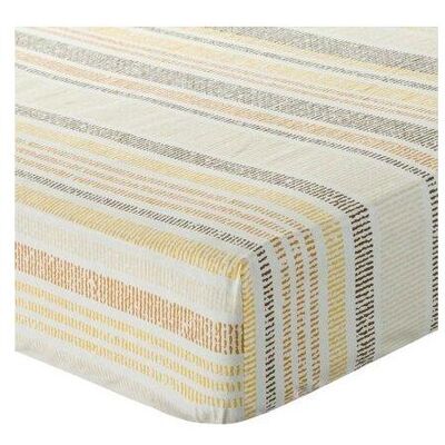 Eurofirany, Fixleintuch, Spannbettlaken 160x200 cm, Senffarbe, weiss, gestreifte Baumwolle, 105 g/m2 DRUCK (160 x 200 x 30 cm) Eurofirany, Fixleintuch, Spannbettlaken 160x200 cm, Senffarbe, weiss, gestreifte Baumwolle, 105 g/m2 DRUCK (160 x 200 x 30 cm)