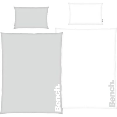 Herding, Bettwäsche, Klaus GmbH Bettwäschegarnitur Bench Hellgrau/Weiss (160 x 210 cm, 65 x 100 cm) Herding, Bettwäsche, Klaus GmbH Bettwäschegarnitur Bench Hellgrau/Weiss (160 x 210 cm, 65 x 100 cm)