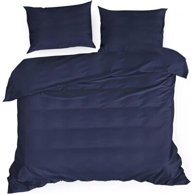 Eurofirany, Bettwäsche, Bettwäsche 220x200 cm glatt aus Baumwollsatin Marine Farbe Dina Diva Linie (Bettwäsche Set, 220 x 200 cm, 70 x 80 cm) Eurofirany, Bettwäsche, Bettwäsche 220x200 cm glatt aus Baumwollsatin Marine Farbe Dina Diva Linie (Bettwäsche Set, 220 x 200 cm, 70 x 80 cm)