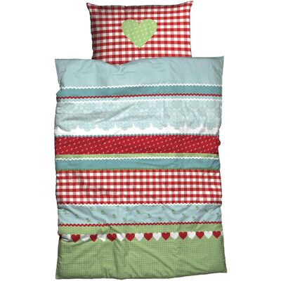 CASATEX Herz-Karo - 3-teilig Bettwäsche-Set mit Reißverschlüssen CASATEX Herz-Karo - 3-teilig Bettwäsche-Set mit Reißverschlüssen