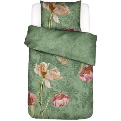Essenza Annabel Basil Grünes Wendbares Baumwoll-Satin-Bettset - Bettwäsche Essenza Annabel Basil Grünes Wendbares Baumwoll-Satin-Bettset - Bettwäsche