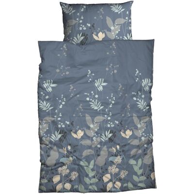 Casatex Elva Blaue Satin-Bettwäsche - Bett- & Kissenbezug - Floral Casatex Elva Blaue Satin-Bettwäsche - Bett- & Kissenbezug - Floral