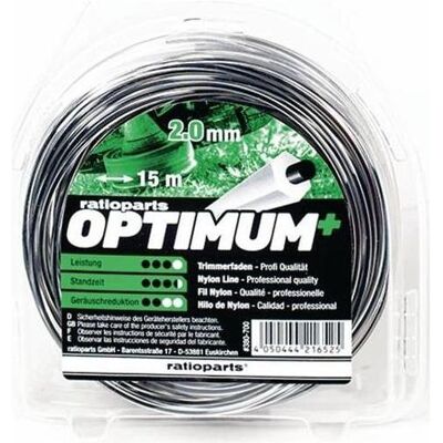 Ratioparts, Zubehör Gartenmaschinen, Nylonfaden Optimum ( 4000722067 ) Fadenstärke 2,0 mm Fadenlänge 15 m (Rasentrimmer, Trimmerfaden + Fadenspule) Ratioparts, Zubehör Gartenmaschinen, Nylonfaden Optimum ( 4000722067 ) Fadenstärke 2,0 mm Fadenlänge 15 m (Rasentrimmer, Trimmerfaden + Fadenspule)