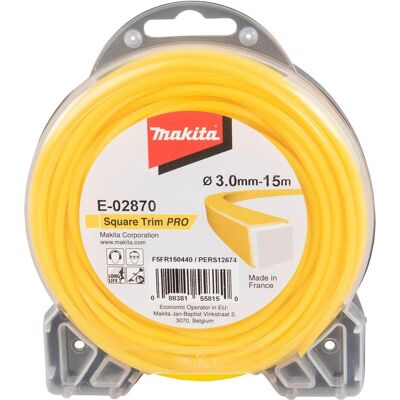Makita, Zubehör Gartenmaschinen, Mähfaden 4kant 3,0mmx15m (Rasentrimmer, Trimmerfaden + Fadenspule) Makita, Zubehör Gartenmaschinen, Mähfaden 4kant 3,0mmx15m (Rasentrimmer, Trimmerfaden + Fadenspule)