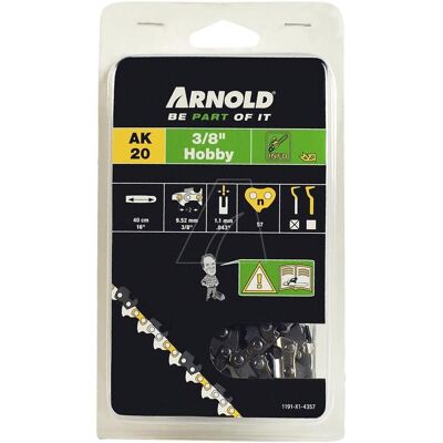 Arnold, Zubehör Gartenmaschinen, Sägekette 3/8"LP / 1,1 mm / 57 TG (Kettensäge, Sägekette) Arnold, Zubehör Gartenmaschinen, Sägekette 3/8"LP / 1,1 mm / 57 TG (Kettensäge, Sägekette)