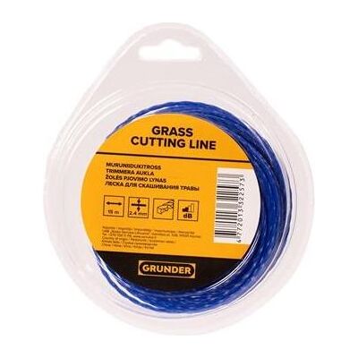 Grunder, Zubehör Gartenmaschinen, TRIMMER LINE 2.4MM 15M SQUARE TWIST ECO (Rasentrimmer, Trimmerfaden + Fadenspule) Grunder, Zubehör Gartenmaschinen, TRIMMER LINE 2.4MM 15M SQUARE TWIST ECO (Rasentrimmer, Trimmerfaden + Fadenspule)