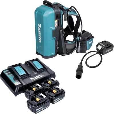 Makita, Werkzeugakku + Ladegerät, PDC 01 Akku Rucksack 36 V ( 2x 18 V ) + Akku Adapter 18V + 4x Akku 3,0 Ah + Ladegerät (18 V) Makita, Werkzeugakku + Ladegerät, PDC 01 Akku Rucksack 36 V ( 2x 18 V ) + Akku Adapter 18V + 4x Akku 3,0 Ah + Ladegerät (18 V)