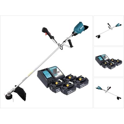 Makita, Rasentrimmer, DUR 369 ARG4 Akku Freischneider 36 V ( 2x 18 V ) 43 cm Brushless + 4x Akku 6,0 Ah + Ladegerà Makita, Rasentrimmer, DUR 369 ARG4 Akku Freischneider 36 V ( 2x 18 V ) 43 cm Brushless + 4x Akku 6,0 Ah + LadegerÃ