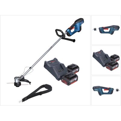 Bosch Professional, Rasentrimmer, GRT 18V-33 Professional Akku Rasentrimmer 18 V 330 mm Brushless + 2x Akku 4,0 Ah + Ladegerät (Trimmfaden) Bosch Professional, Rasentrimmer, GRT 18V-33 Professional Akku Rasentrimmer 18 V 330 mm Brushless + 2x Akku 4,0 Ah + Ladegerät (Trimmfaden)