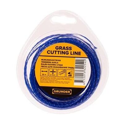 Grunder, Zubehör Gartenmaschinen, TRIMMER LINE 2.0MM 15M SQUARE TWIST ECO (Rasentrimmer, Trimmerfaden + Fadenspule) Grunder, Zubehör Gartenmaschinen, TRIMMER LINE 2.0MM 15M SQUARE TWIST ECO (Rasentrimmer, Trimmerfaden + Fadenspule)