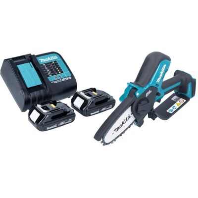 Makita, Kettensäge, DUC 101 SY201 Akku Astsäge 18 V 10 cm Brushless + 2x Akku 1,5 Ah + Ladegerät (Akku Kettensäge) Makita, Kettensäge, DUC 101 SY201 Akku Astsäge 18 V 10 cm Brushless + 2x Akku 1,5 Ah + Ladegerät (Akku Kettensäge)
