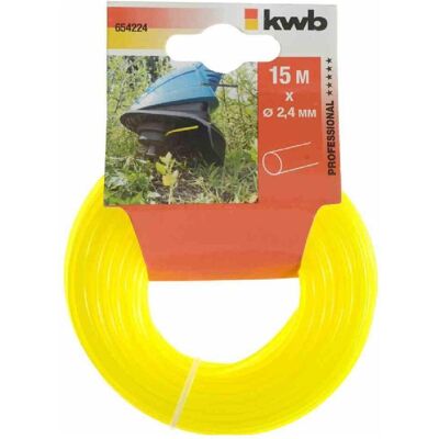 kwb, Zubehör Gartenmaschinen, Werkzeug Profi Nylonfäden 2,4 mm Farbe: gelb, Länge: 15 Meter (Rasentrimmer, Trimmerfaden + Fadenspule) kwb, Zubehör Gartenmaschinen, Werkzeug Profi Nylonfäden 2,4 mm Farbe: gelb, Länge: 15 Meter (Rasentrimmer, Trimmerfaden + Fadenspule)