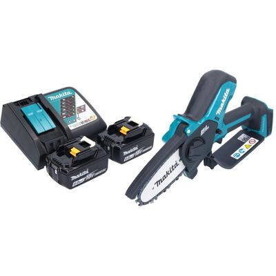 Makita, Kettensäge, DUC 101 RG201 Akku Astsäge 18 V 10 cm Brushless + 2x Akku 6,0 Ah + Ladegerät (Akku Kettensäge) Makita, Kettensäge, DUC 101 RG201 Akku Astsäge 18 V 10 cm Brushless + 2x Akku 6,0 Ah + Ladegerät (Akku Kettensäge)