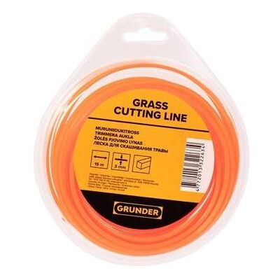Grunder, Zubehör Gartenmaschinen, TRIMMER LINE 3.0MM 15M SQUARE ECO (Rasentrimmer, Trimmerfaden + Fadenspule) Grunder, Zubehör Gartenmaschinen, TRIMMER LINE 3.0MM 15M SQUARE ECO (Rasentrimmer, Trimmerfaden + Fadenspule)