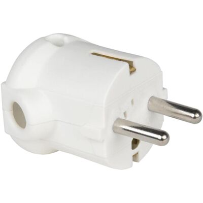 PCE, Netzstecker + Netzkupplung, Schutzkontaktstecker PP 2SL, seitlich, weiss PCE, Netzstecker + Netzkupplung, Schutzkontaktstecker PP 2SL, seitlich, weiss
