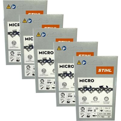 Stihl, Zubehör Gartenmaschinen, 5x 1/4" Picco Micro 3 (PM3) Sägekette 30 cm 1/4" P 1,1 mm 64 TG 5 Stück ( 5x 36700000064 ) (Heckenschere, Kettensäge, Sägekette) Stihl, Zubehör Gartenmaschinen, 5x 1/4" Picco Micro 3 (PM3) Sägekette 30 cm 1/4" P 1,1 mm 64 TG 5 Stück ( 5x 36700000064 ) (Heckenschere, Kettensäge, Sägekette)