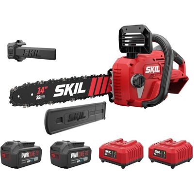 Skil, Kettensäge, GS1E0541CA Akku-Kettensäge 35cm bürstenlos mit 2x 20V 4,0Ah Akku und Ladegerät im Karton (Akku Kettensäge) Skil, Kettensäge, GS1E0541CA Akku-Kettensäge 35cm bürstenlos mit 2x 20V 4,0Ah Akku und Ladegerät im Karton (Akku Kettensäge)