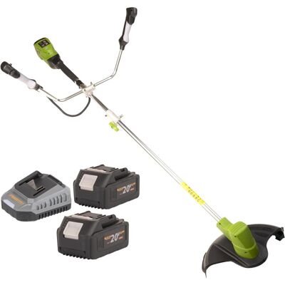 Procraft, Rasentrimmer, PTA30 Akku Freischneider 20 V 300 mm Brushless + 2x Akku 4,0 Ah + Ladegerät (Metallschneideblatt) Procraft, Rasentrimmer, PTA30 Akku Freischneider 20 V 300 mm Brushless + 2x Akku 4,0 Ah + Ladegerät (Metallschneideblatt)
