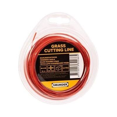 Grunder, Zubehör Gartenmaschinen, TRIMMER LINE 1.6MM 15M SQUARE ULTRA (Rasentrimmer, Trimmerfaden + Fadenspule) Grunder, Zubehör Gartenmaschinen, TRIMMER LINE 1.6MM 15M SQUARE ULTRA (Rasentrimmer, Trimmerfaden + Fadenspule)