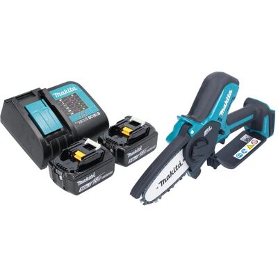 Makita, Kettensäge, DUC 101 ST201 Akku Astsäge 18 V 10 cm Brushless + 2x Akku 5,0 Ah + Ladegerät Makita, Kettensäge, DUC 101 ST201 Akku Astsäge 18 V 10 cm Brushless + 2x Akku 5,0 Ah + Ladegerät