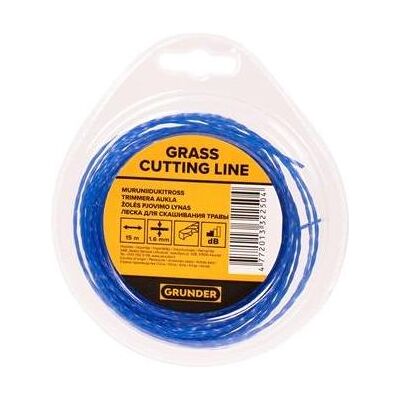Grunder, Zubehör Gartenmaschinen, TRIMMER LINE 1.6MM 15M SQUARE TWIST ECO (Rasentrimmer, Trimmerfaden + Fadenspule) Grunder, Zubehör Gartenmaschinen, TRIMMER LINE 1.6MM 15M SQUARE TWIST ECO (Rasentrimmer, Trimmerfaden + Fadenspule)