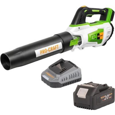 Procraft, Laubsauger + Laubbläser, PB20 Akku Laubbläser 20 V TURBO + 1x Akku 4,0 Ah + Ladegerät (Akkubetrieb, Laubbläser) Procraft, Laubsauger + Laubbläser, PB20 Akku Laubbläser 20 V TURBO + 1x Akku 4,0 Ah + Ladegerät (Akkubetrieb, Laubbläser)