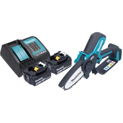 Makita, Kettensäge, DUC 101 SM201 Akku Astsäge 18 V 10 cm Brushless + 2x Akku 4,0 Ah + Ladegerät (Akku Kettensäge) Makita, Kettensäge, DUC 101 SM201 Akku Astsäge 18 V 10 cm Brushless + 2x Akku 4,0 Ah + Ladegerät (Akku Kettensäge)