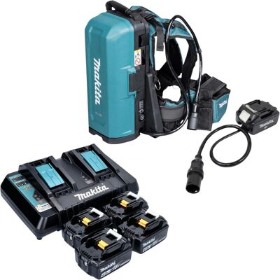 Makita, Werkzeugakku + Ladegerät, PDC 01 Akku Rucksack 36 V ( 2x 18 V ) + Akku Adapter 18V + 4x Akku 4,0 Ah + Ladegerät (18 V) Makita, Werkzeugakku + Ladegerät, PDC 01 Akku Rucksack 36 V ( 2x 18 V ) + Akku Adapter 18V + 4x Akku 4,0 Ah + Ladegerät (18 V)