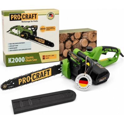 Procraft, Kettensäge, K2000 Kettensäge 1800 Watt 406 mm Schnittlänge (Elektro Kettensäge) Procraft, Kettensäge, K2000 Kettensäge 1800 Watt 406 mm Schnittlänge (Elektro Kettensäge)