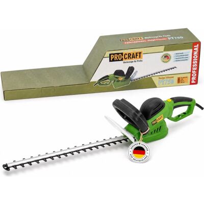 Procraft, Heckenschere, PT750 Heckenschere 750 Watt 610 mm Schnittlänge 24 mm Schnittstärke (Netzbetrieb) Procraft, Heckenschere, PT750 Heckenschere 750 Watt 610 mm Schnittlänge 24 mm Schnittstärke (Netzbetrieb)