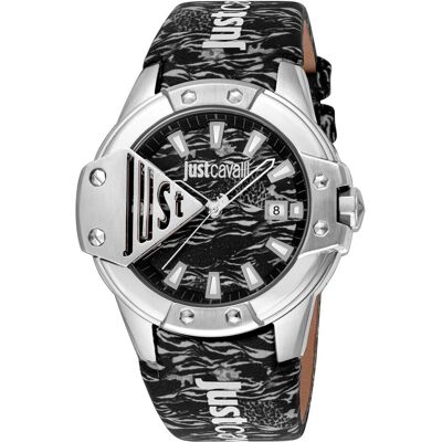 Just Cavalli, Armbanduhr, Young Scudo - JC1G260L0025, Silber, (Analoguhr, 44 mm) Just Cavalli, Armbanduhr, Young Scudo - JC1G260L0025, Silber, (Analoguhr, 44 mm)