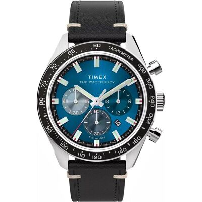 Timex, Armbanduhr, - Waterbury TW2Y18600UK, Silber, Schwarz, (Analoguhr, 41 mm) Timex, Armbanduhr, - Waterbury TW2Y18600UK, Silber, Schwarz, (Analoguhr, 41 mm)