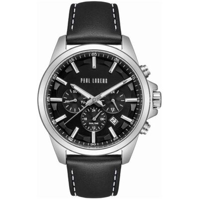 Paul Lorens, Armbanduhr, Zegarek Zegarek męski MAKALU PL20010A-1A1, Schwarz, Silber, (Chronograph, 44 mm) Paul Lorens, Armbanduhr, Zegarek Zegarek męski MAKALU PL20010A-1A1, Schwarz, Silber, (Chronograph, 44 mm)