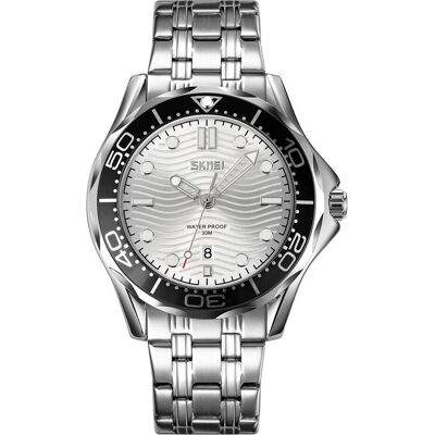 Skmei, Armbanduhr, 9276SSISI Herrenuhr + BOX, Silber, Schwarz, (Analoguhr, 44 mm) Skmei, Armbanduhr, 9276SSISI Herrenuhr + BOX, Silber, Schwarz, (Analoguhr, 44 mm)