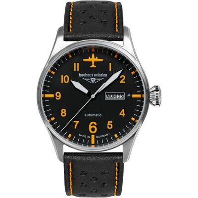 Bauhaus, Armbanduhr, 27665, Schwarz, Orange, Silber, (Analoguhr, Chronograph, 42 mm) Bauhaus, Armbanduhr, 27665, Schwarz, Orange, Silber, (Analoguhr, Chronograph, 42 mm)