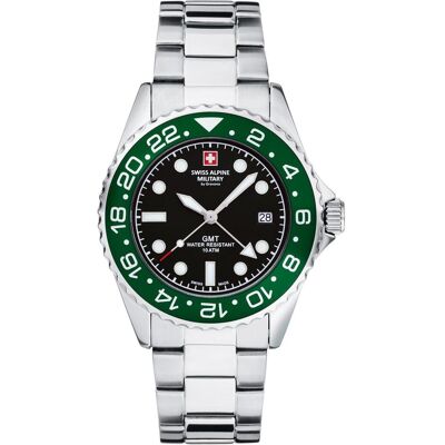 Swiss Alpine Military, Armbanduhr, 7052.1133 Diver 42mm 10ATM, Silber, (Analoguhr, 42 mm) Swiss Alpine Military, Armbanduhr, 7052.1133 Diver 42mm 10ATM, Silber, (Analoguhr, 42 mm)