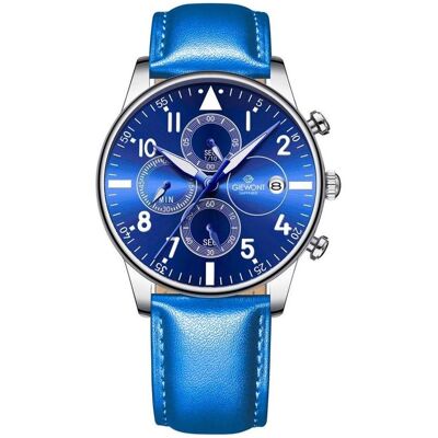 Giewont, Armbanduhr, Zegarek Zegarek Męski Chronograph Sapphire Niebieski GW5630-A5, Blau, Silber, (Chronograph, 42 mm) Giewont, Armbanduhr, Zegarek Zegarek Męski Chronograph Sapphire Niebieski GW5630-A5, Blau, Silber, (Chronograph, 42 mm)