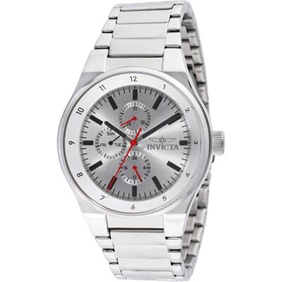 Invicta, Armbanduhr, Orologio Racing Quadrante Argento al Quarzo, Silber, (Sportuhr, 42 mm) Invicta, Armbanduhr, Orologio Racing Quadrante Argento al Quarzo, Silber, (Sportuhr, 42 mm)