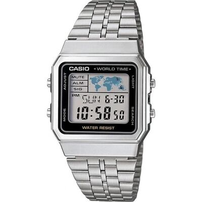 Casio Armbanduhr, A500wea-1ef, Schwarz, Silber, (Digitaluhr, 39 mm) Casio Armbanduhr, A500wea-1ef, Schwarz, Silber, (Digitaluhr, 39 mm)