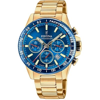 Festina, Armbanduhr, Timeless Chronograph, Gold, (Chronograph, 45 mm) Festina, Armbanduhr, Timeless Chronograph, Gold, (Chronograph, 45 mm)
