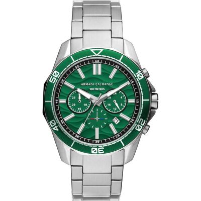 Giorgio Armani Exchange, Armbanduhr, Spencer, Silber, (Chronograph, 44 mm) Giorgio Armani Exchange, Armbanduhr, Spencer, Silber, (Chronograph, 44 mm)