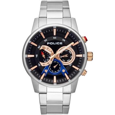 Police, Armbanduhr, Avondale, Silber, Schwarz, (Analoguhr, 48 mm) Police, Armbanduhr, Avondale, Silber, Schwarz, (Analoguhr, 48 mm)