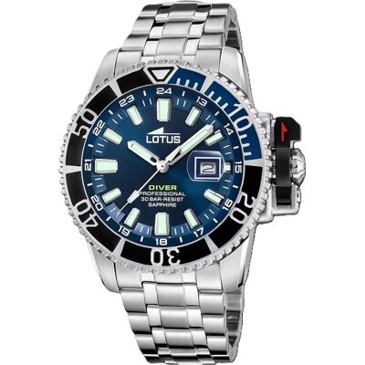Lotus Armbanduhr, 18938/3 Diver, Silber, Blau, Türkis, (Analoguhr, Taucheruhr, 46.30 mm) Lotus Armbanduhr, 18938/3 Diver, Silber, Blau, Türkis, (Analoguhr, Taucheruhr, 46.30 mm)