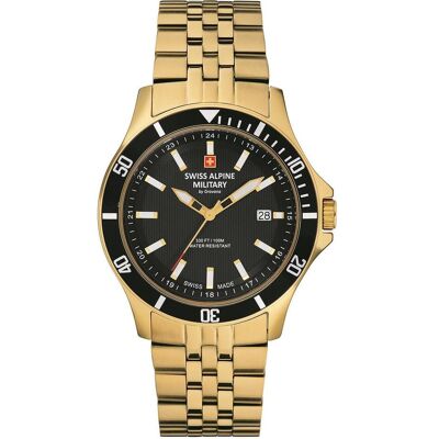 Swiss Alpine Military, Armbanduhr, 7022.1117SAM Herrenuhr, Gold, (Analoguhr, 42 mm) Swiss Alpine Military, Armbanduhr, 7022.1117SAM Herrenuhr, Gold, (Analoguhr, 42 mm)