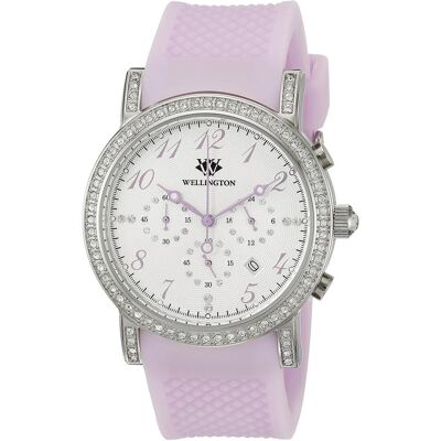 Wellington, Armbanduhr, Amberley WN505110A Womens Analogue Silicone Watch, Weiss, (Analoguhr, 40 mm) Wellington, Armbanduhr, Amberley WN505110A Womens Analogue Silicone Watch, Weiss, (Analoguhr, 40 mm)
