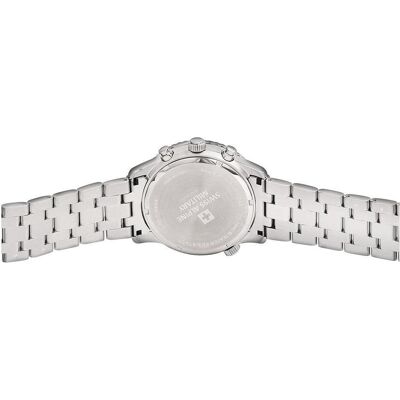 Swiss Alpine Military, Armbanduhr, Chrono, Silber, (Analoguhr, Chronograph, 45 mm) Swiss Alpine Military, Armbanduhr, Chrono, Silber, (Analoguhr, Chronograph, 45 mm)