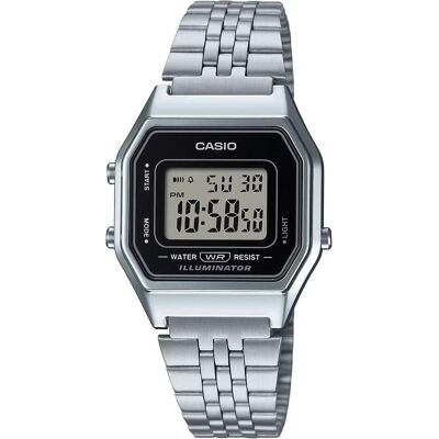 Casio Armbanduhr, LA680WEA-1EF, Silber, Schwarz, (Chronometer, Digitaluhr, 28.60 mm) Casio Armbanduhr, LA680WEA-1EF, Silber, Schwarz, (Chronometer, Digitaluhr, 28.60 mm)