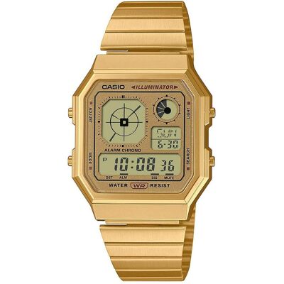 Casio Armbanduhr, A130WEG-9AEF, Gold, Grau, (Chronograph, 40.50 mm) Casio Armbanduhr, A130WEG-9AEF, Gold, Grau, (Chronograph, 40.50 mm)